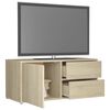 vidaXL Meuble TV Chêne sonoma 80x34x36 cm Bois d'ingénierie