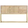vidaXL buffet doré 120x30x75 cm bois de manguier massif