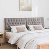 vidaXL T&ecirc;te de lit capitonn&eacute;e Taupe 180 cm Pin massif