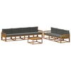 vidaXL Ensemble de canap&eacute;s d'ext&eacute;rieur 8 pcs Naturel et Anthracite