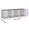 vidaXL Panier gabion avec couvercle 350x100x100 cm fer galvanis&eacute;