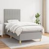 vidaXL Sommier &agrave; lattes de lit avec matelas Gris clair 80x200 cm Tissu
