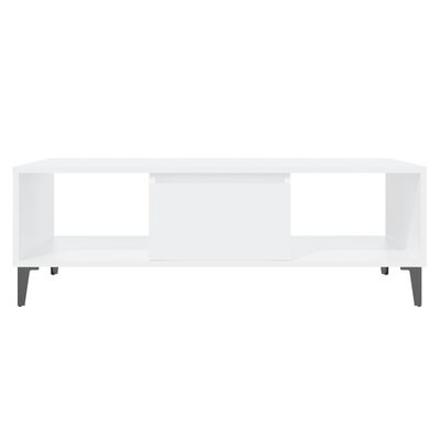 vidaXL Table basse blanc 103,5x60x35 cm bois d'ingénierie