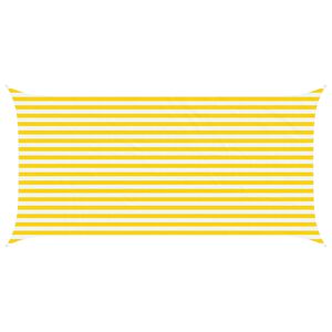 vidaXL Voile d'ombre Jaune et blanc 5 x 2,5 m 100 % polyester Oxford