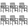 vidaXL Chaise de jardin 6 pc Gris clair Poly&eacute;thyl&egrave;ne