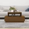 vidaXL Table basse Marron miel 80x55x40,5 cm Bois massif de pin
