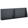 vidaXL Mur de sout&egrave;nement 2 pc 60 x 12 x 50 cm Acier Anthracite