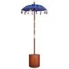 vidaXL Parasol balinais avec base 2 pi&egrave;ces Bleu