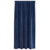 vidaXL Rideaux occultants 2 pcs Bleu fonc&eacute; 140 x 175 cm Velours