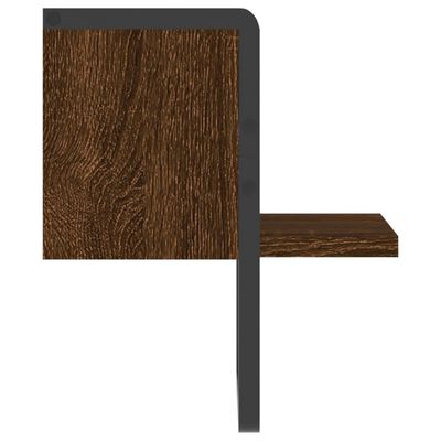 vidaXL Étagère murale avec barre chêne marron 20x25x30 cm