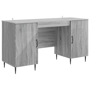 vidaXL Bureau Sonoma gris 142,5 x 50 x 75 cm Bois d'ing&eacute;nierie