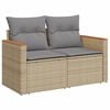vidaXL Salon de jardin et coussins 10 pcs m&eacute;lange beige r&eacute;sine tress&eacute;e