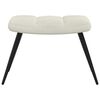 vidaXL Chaise de relaxation avec tabouret Blanc cr&egrave;me Velours