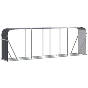 vidaXL Porte-b&ucirc;ches anthracite 300x45x100 cm acier galvanis&eacute;