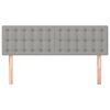 vidaXL T&ecirc;tes de lit 2 pcs Gris clair 72x5x78/88 cm Tissu