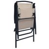 vidaXL Chaises de jardin pliables lot de 2 Textil&egrave;ne Cr&egrave;me