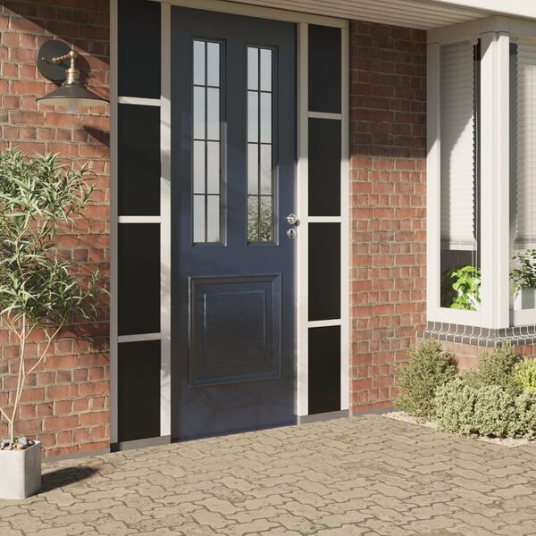 vidaXL Film de fen&ecirc;tre statique d&eacute;poli noir 90x500 cm PVC