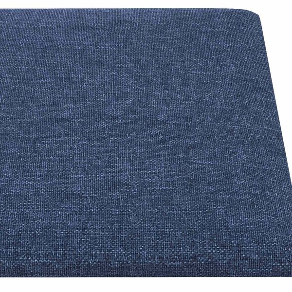 vidaXL T&ecirc;te de lit murale 12 pcs Bleu 30 x 15 cm tissu