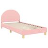 vidaXL Cadre de lit pour enfants avec t&ecirc;te de lit Rose 90 x 200 cm