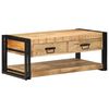 vidaXL Table basse 90x50x38 cm bois de manguier massif brut