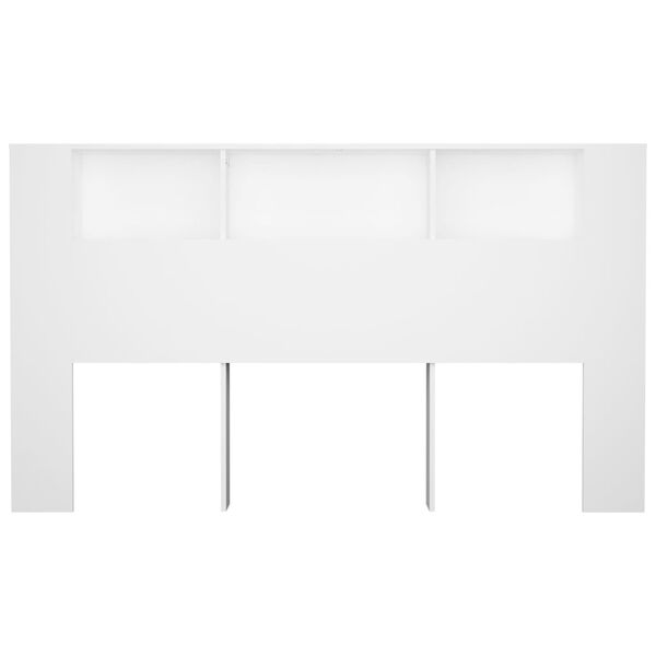 vidaXL Armoire de tête de lit Blanc 180x18,5x104,5 cm