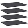 vidaXL Panneaux de biblioth&egrave;que 4 pcs Gris 60x50x1,5 cm Agglom&eacute;r&eacute;