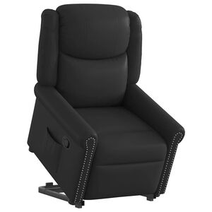 vidaXL Fauteuil inclinable noir brillant similicuir