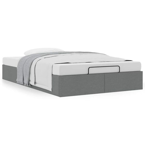 vidaXL Cadre de lit ottoman sans matelas gris fonc&eacute; 120x190 cm tissu