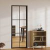 vidaXL Porte int&eacute;rieure Verre ESG et aluminium 76x201,5 cm Noir