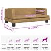 vidaXL Lit pour chien marron 80x45x30 cm velours