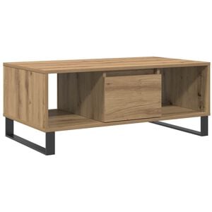 vidaXL Table basse ch&ecirc;ne artisanal 90x50x36,5 cm bois d'ing&eacute;nierie