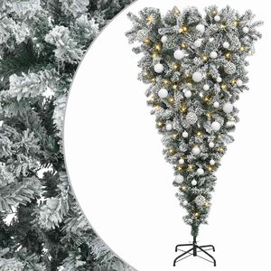 vidaXL Arbre de No&euml;l artificiel &agrave; branches articul&eacute;es &agrave; l'envers