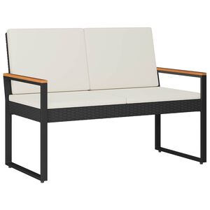 vidaXL Banc ext&eacute;rieur 2 -Seater 107 x 61 x 80 cm polyrotin
