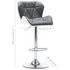 vidaXL Tabouret de bar 2 pcs Gris 44 x 48 x 105,5 cm Simili cuir