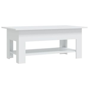 vidaXL Table basse blanc 102x55x42 cm bois d'ing&eacute;nierie