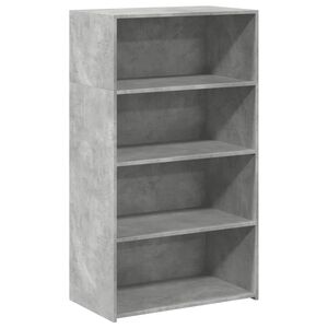 vidaXL Buffet haut gris b&eacute;ton 70x41x124 cm bois d'ing&eacute;nierie