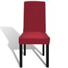 vidaXL Housse de chaise droite extensible 4 pcs Bordeaux