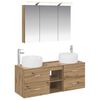 vidaXL Ensemble de mobilier de salle de bain 4 pc Ch&ecirc;ne artisanal