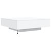 vidaXL Table basse avec lumi&egrave;res LED blanc 100x100x31 cm