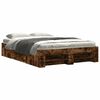 vidaXL Cadre de lit sans matelas ch&ecirc;ne fum&eacute; 120x200 cm bois ing&eacute;nierie