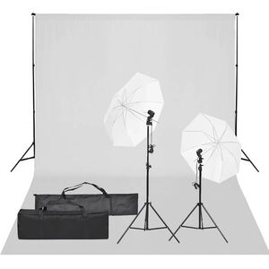 vidaXL Kit de studio photo avec &eacute;clairage et toile de fond