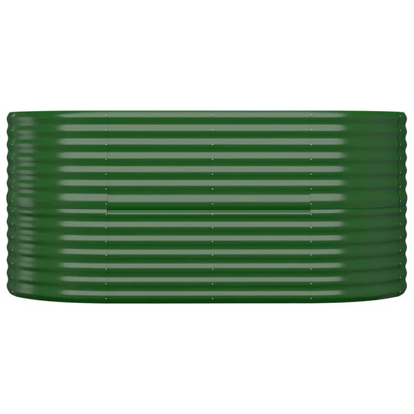 vidaXL Lit sur&eacute;lev&eacute; de jardin Acier galvanis&eacute; 152x80x68 cm Vert
