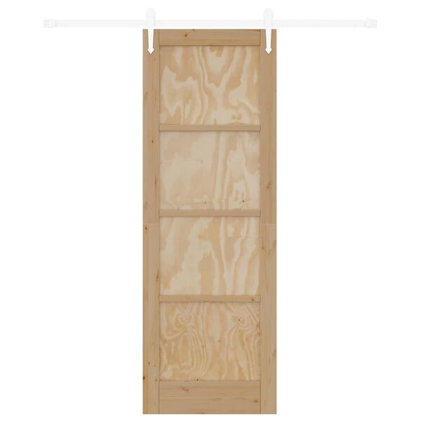 vidaXL Porte coulissante ORKDAL Marron 73,5 x 211 cm Pin massif