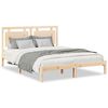 vidaXL Cadre de lit extra long sans matelas 160x220 cm bois massif