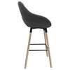 vidaXL Tabouret de bar Gris fonc&eacute; Tissu