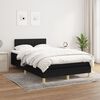 vidaXL Sommier &agrave; lattes de lit avec matelas noir 120x190 cm tissu