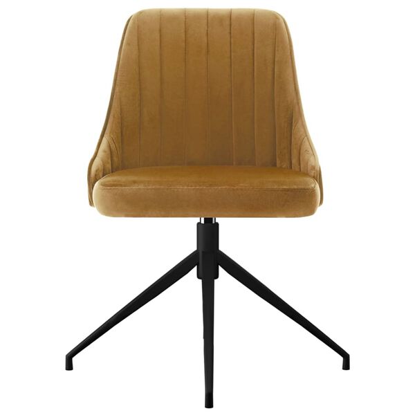 vidaXL Chaises &agrave; manger lot de 4 marron velours