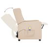 vidaXL Fauteuil de massage Cr&egrave;me Tissu