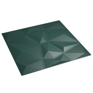 vidaXL Panneaux muraux 24 pc 50 x 50 cm Vert Mousse XPS