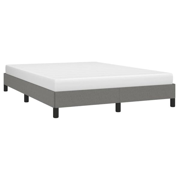 vidaXL Cadre de lit sans matelas gris fonc&eacute; 140x190 cm tissu